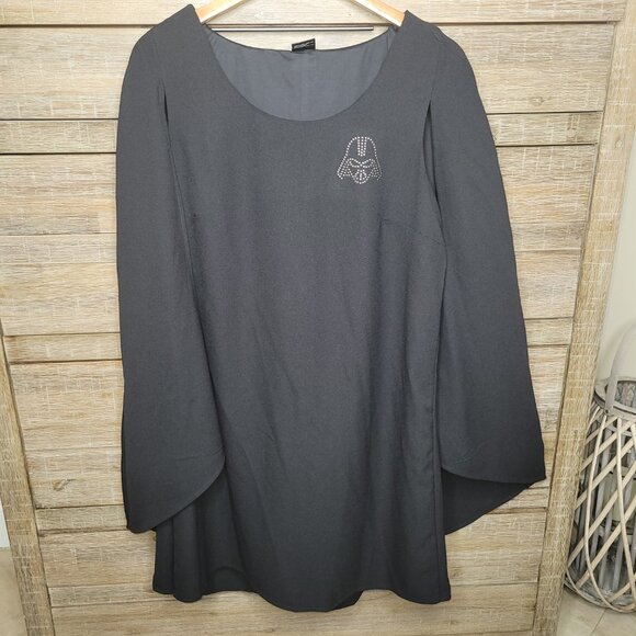 Her Universe Star Wars Studded Darth Vader Black Sleeveless Dress Cape Large - Picture 4 of 10